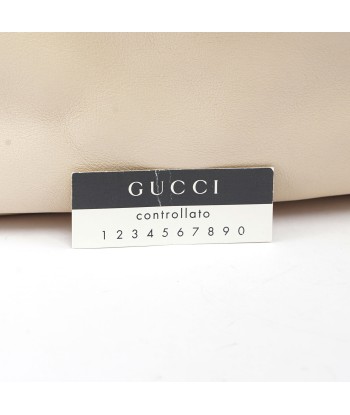 Gucci Off-White Leather Horsebit Shoulder Bag français