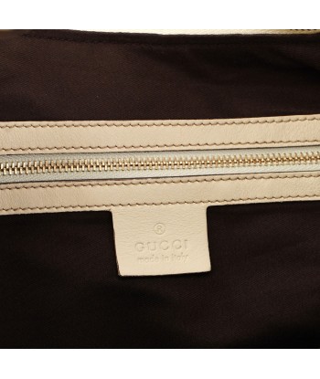 Gucci Off-White Leather Horsebit Shoulder Bag français