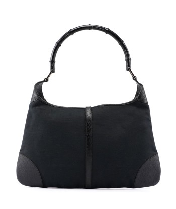 Gucci Black Canvas Jackie Bamboo Shoulder Bag les ctes