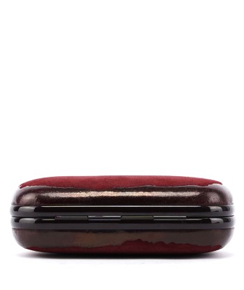 Bottega Veneta Burgundy Suede Pochette Knot ouvre sa boutique