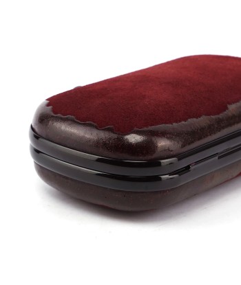 Bottega Veneta Burgundy Suede Pochette Knot ouvre sa boutique