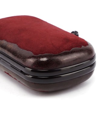 Bottega Veneta Burgundy Suede Pochette Knot ouvre sa boutique