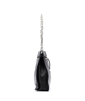 5338. Gucci Black Calfskin Drawstring Chain Tote la chaussure