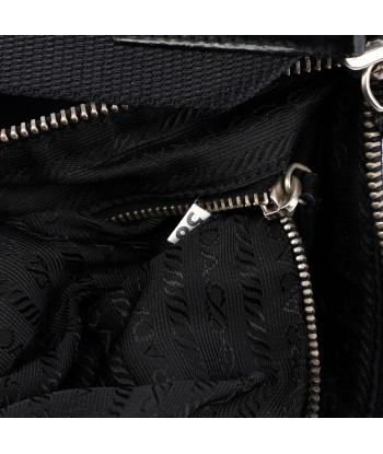 Prada Black Tessuto Leather Shoulder Bag commande en ligne