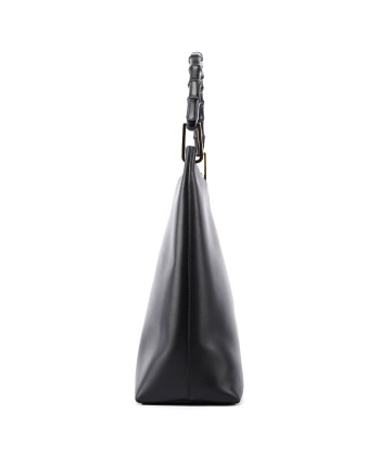 Gucci Black Leather Bamboo Hobo W/ Pouch solde