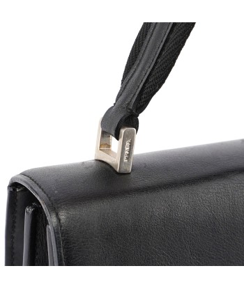 Prada Black Leather Top Handle Bag la livraison gratuite