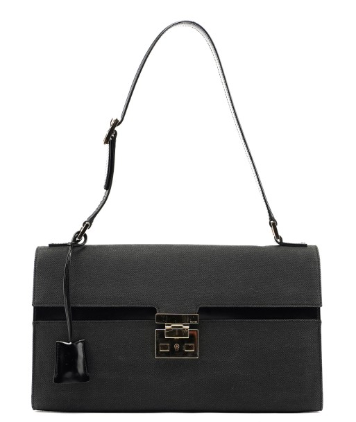 Gucci Black Canvas Keylock Shoulder Bag sur le site 