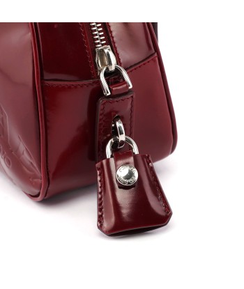 5347. Prada Red Patent Leather Stamped Tote Faites des économies