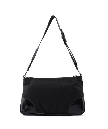 Prada Black Tessuto Leather Shoulder Bag une grave pollution 