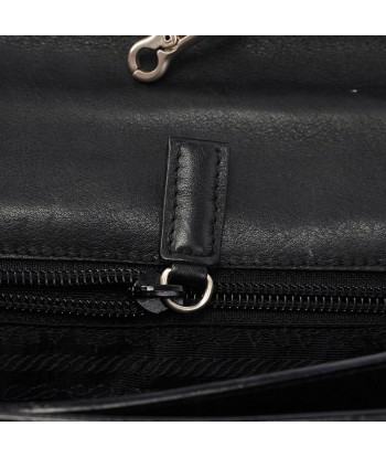 Prada Black Leather Top Handle Bag la livraison gratuite