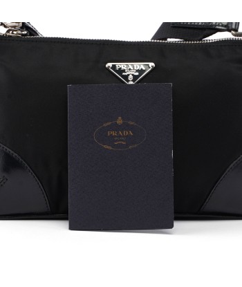 Prada Black Tessuto Leather Shoulder Bag une grave pollution 