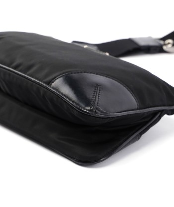 Prada Black Tessuto Leather Shoulder Bag une grave pollution 