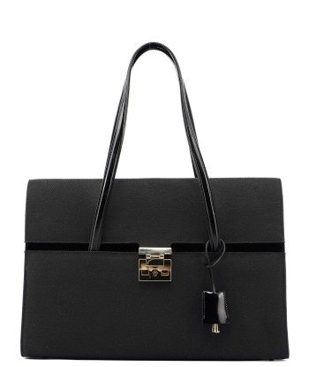 Gucci Black Canvas Keylock Tote de pas cher