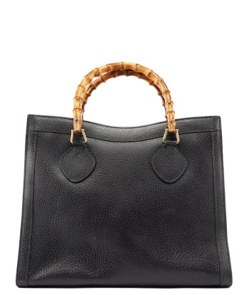 Gucci Black Leather Bamboo Tote l'achat 