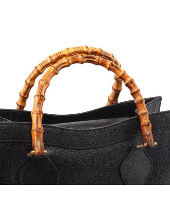 Gucci Black Leather Bamboo Tote l'achat 