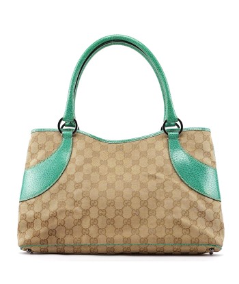 Gucci Beige Turquoise GG Tote Bag Les magasins à Paris