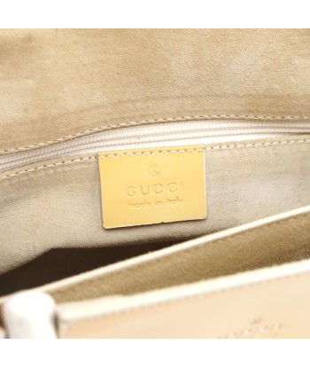 Gucci Beige Patent Leather Bamboo Tote commande en ligne