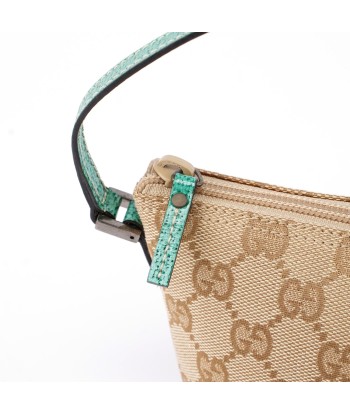 5396. Gucci Beige Turquoise Boat Pochette Les êtres humains sont 