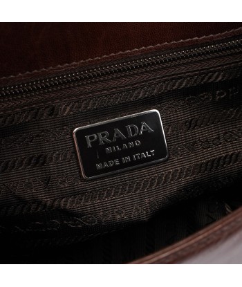 Prada Brown Calfskin Chain Shoulder Bag Livraison rapide