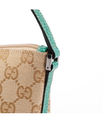 5396. Gucci Beige Turquoise Boat Pochette Les êtres humains sont 