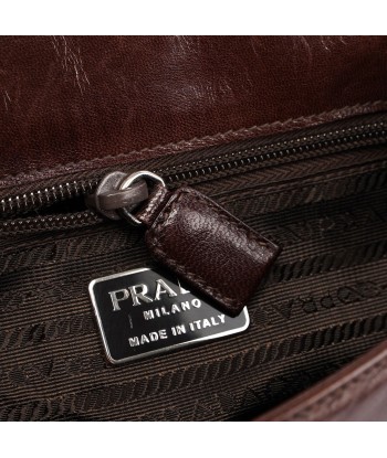 Prada Brown Calfskin Chain Shoulder Bag Livraison rapide