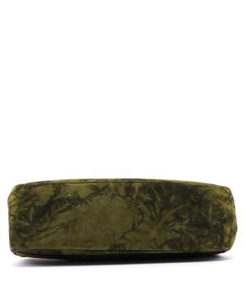 Green Tie Dye Suede Clutch Bag la livraison gratuite