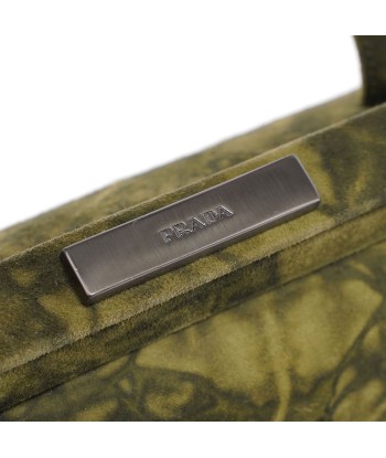 Green Tie Dye Suede Clutch Bag la livraison gratuite