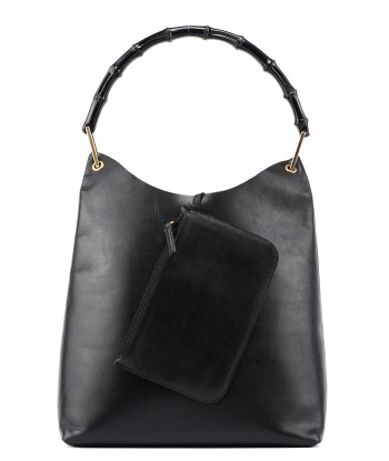 Black Bamboo Shoulder Bag Pour