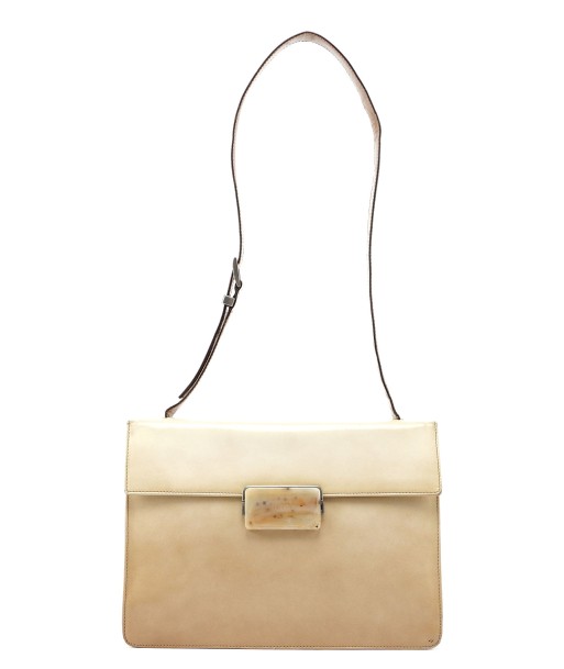 Beige Spazzolato Buckle Shoulder Bag Découvrez la collection