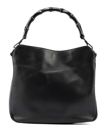 Black Leather Bamboo Shoulder Bag store