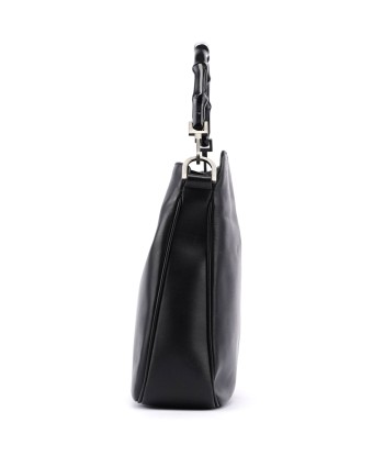 Black Leather Bamboo Shoulder Bag store