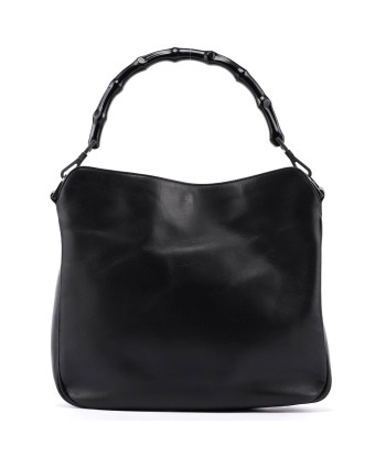 Black Leather Bamboo Shoulder Bag store