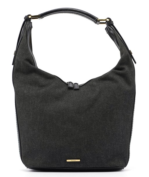 Anthracite Denim V Hobo Bag Fin de série