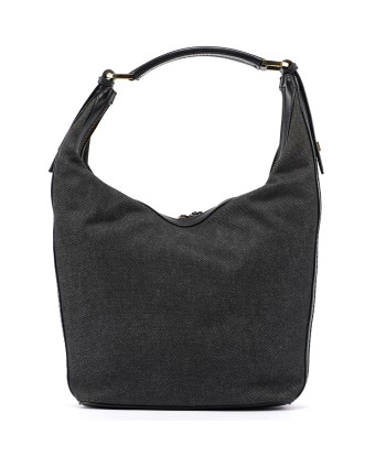 Anthracite Denim V Hobo Bag Fin de série