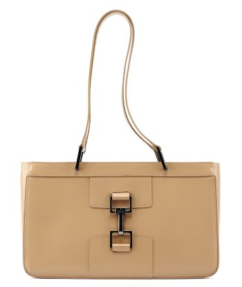 Beige Patent Leather Jackie Tote une grave pollution 