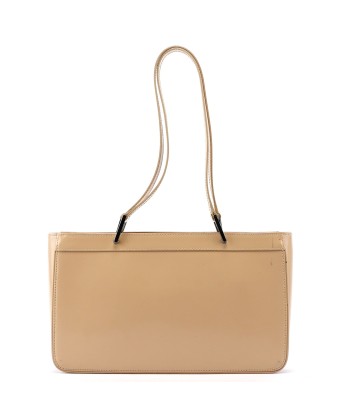 Beige Patent Leather Jackie Tote une grave pollution 