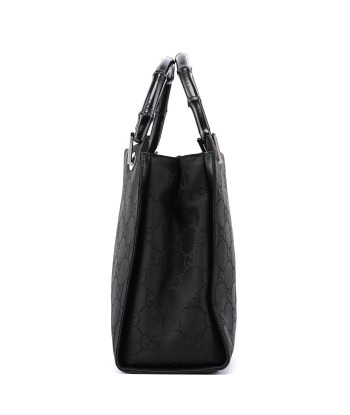 Black GG Bamboo Tote en linge