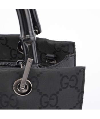 Black GG Bamboo Tote en linge