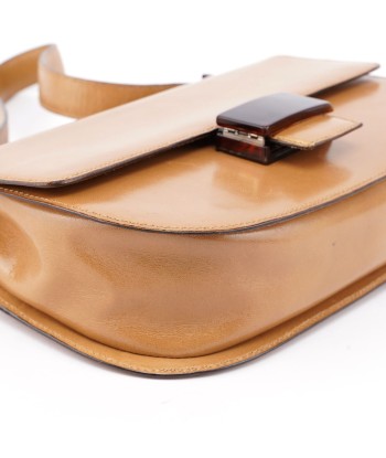 Beige Vitello Buckle Shoulder Bag chez Cornerstreet bien 