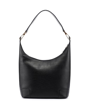 Black Leather Shoulder Bag Plaque Par le système avancé 