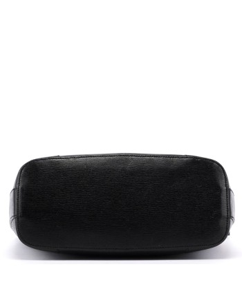 Black Leather Shoulder Bag Plaque Par le système avancé 