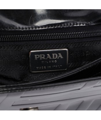 Black Spazzolato Embossed Shoulder Bag Les magasins à Paris