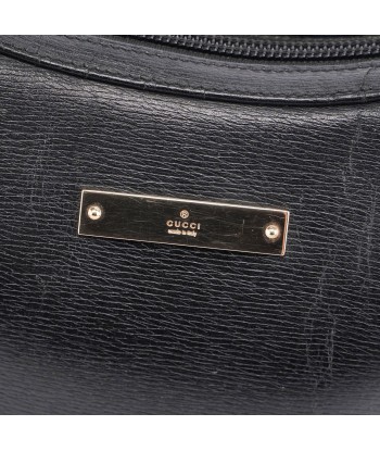 Black Leather Shoulder Bag Plaque Par le système avancé 