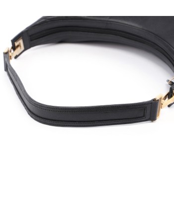 Black Leather Shoulder Bag Plaque Par le système avancé 