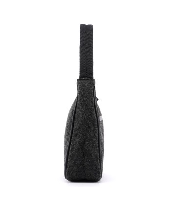 Anthracite Wool Mini Hobo Bag en ligne des produits 