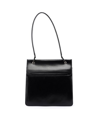 Black Leather Square G Bag pas chere