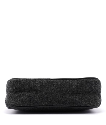 Anthracite Wool Mini Hobo Bag en ligne des produits 