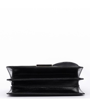 Black Leather Square G Bag pas chere