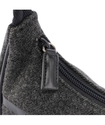 Anthracite Wool Mini Hobo Bag en ligne des produits 