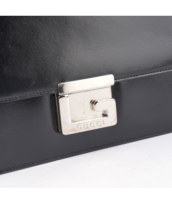 Black Leather Square G Bag pas chere